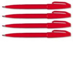 PE8364 | Pentel Sign Pen Fibre Tip Marker Red S520-B