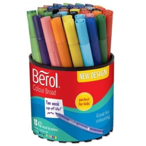 PE9358 | Berol Colour Broad Pen 1.7mm Assorted Tub Pack 42 2057597
