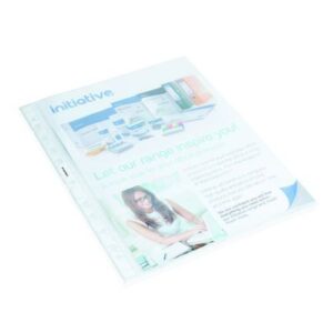 PF1131 | Initiative Top Open Plas Punched Pocket A4 38m Clr Pk100