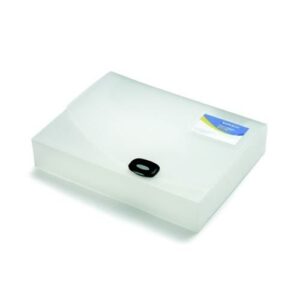 PF1362 | Rapesco A4+ Rigid Wallet/Box File 60mm Clear 0714
