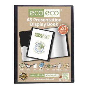 PF1536 | Eco A5 50% Recycled 20 Pocket Presentation Display Book