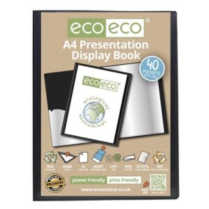 PF1539 | Eco A4 50% Recycled 40 Pocket Presentation Display Book