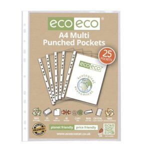 PF1544 | Eco A4 100% Recycled Bag 25 Multi Punched Pockets