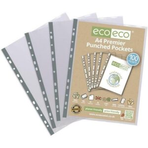 PF1545 | Eco A4 100% Recycled Bag 100 Multi Punched Pockets