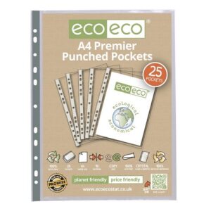 PF1546 | Eco A4 100% Recycled Bag 25 Premier Multi Punched Pockets