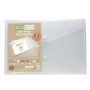 PF1551 | Eco Pack 5 A4+ 95% Recycled Press Stud Wallets