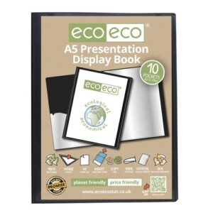 PF1557 | Eco A5 50% Recycled 10 Pocket Presentation Display Book