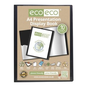 PF1558 | Eco A4 50% Recycled 10 Pocket Presentation Display Book