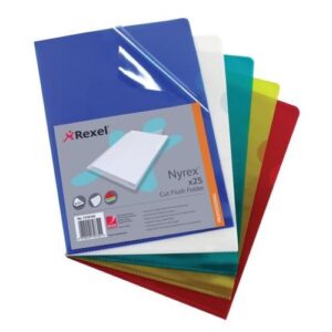 PF2223 | Rexel Nyrex Cutflush Fldr A4 PVC Astd 25s CA4C
