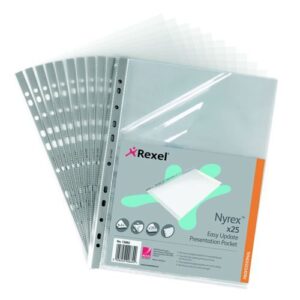 PF8722 | Rexel Presentation Pockets A4 Pack 25 13682