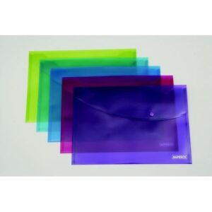 PF8731 | Rapesco Bright Popper Wallet DL Assorted Pack 5 0690
