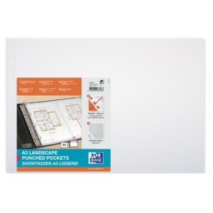 PF9276 | Elba Oblong Pocket 120 Micron A3 Clear Pack 25 400005481