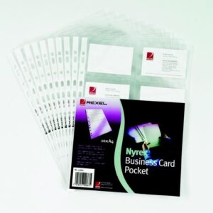 PF9470 | Rexel Nyrex Business Card Pocket Pack 10 13681