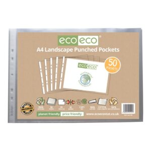 PF9737 | A4 100% Recycled Bag 50 Landscape Multi Punched Pockets