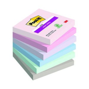 PI1408 | Post-it Super Sticky Notes Soulful 76mm x 76mm Pk6