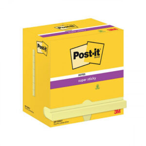 PI1409 | Post it Super Sticky Notes Canary Yellow 76x127mm Pk12