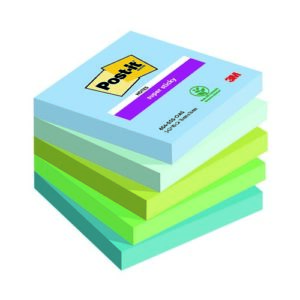 PI1412 | Post-it Super Sticky Notes Oasis 76mm x 76mm Pk5