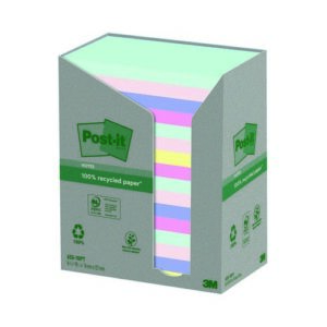 PI1422 | Post-it Notes Recycled Pastel Rainbow Tower Pk16 76x127
