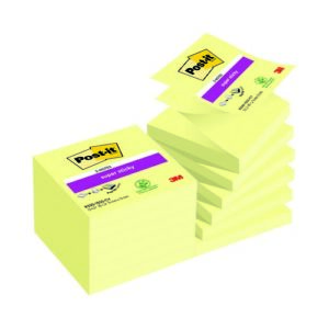 PI1423 | Post-it Super Sticky Z-Notes Canary Yellow 76mm x 76mm Pk12