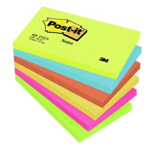PI7012 | 3M Post-It Notes 5x3 Tutti Fruitti Rainbow Pack 6 655-TFEN