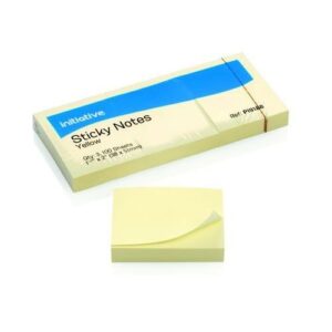 PI9188 | Initiative Sticky Notes 38x51mm 1.5inx2in Yellow