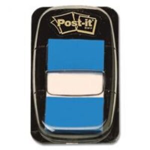 PI9237 | 3M Post-It Index 25mm 1 Inch Blue 1x50 Tabs 680-2