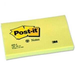 PI9276 | 3M Post-It Recyclable Pads 76x127mm Yellow 655-RP