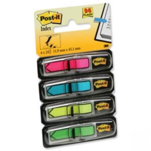 PI9420 | 3M Post-It Index Arrows 4 Neon Colours Packed 96 684ARR4