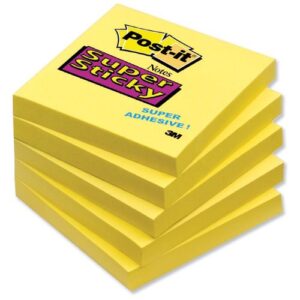 PI9513 | Post-it Super Sticky Notes 90 Shts 76x76 Ultra Yellow 654-S