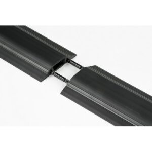 PP8602 | D-Line Floor Cable Cover 80mm Wide Black c/w Connector FC83B