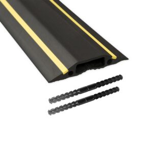 PP8603 | D-Line Floor Cable Cover 80mm Yellow Hazard c/w Contrs FC83H