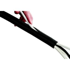 PP8609 | D-Line Cable Tidy Tube 1.1m Length 32mm Dia Black CTT1.1B