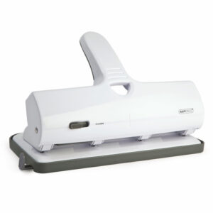 PR1937 | Rapesco ALU 40 Heavy Duty 4 Hole Punch Chrome and White 1324