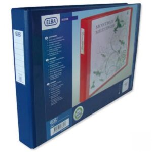 RB9661 | Elba Pvc Ring Binder Landscape Blue A3 100082460