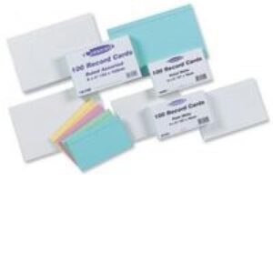 RC4311 | Record Cards Ruled 6x4 Pack 100 16101