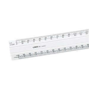 RU4520 | Linex Flat Scale Ruler 1 to 500 30cm Wht