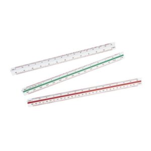 RU4521 | Linex Tri Scale Ruler 1 to 125 30cm White