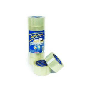 SE9352 | Sellotape Parcel Plus Packaging Tape 50mm x 66m Clear