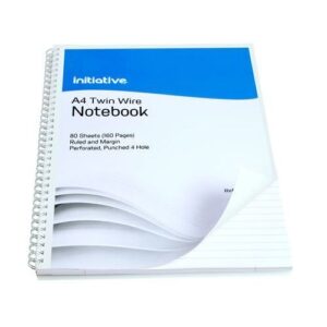 SH3051 | Initiative Twinwire Notebook A4+ Ruled Margin Perf 160 pages