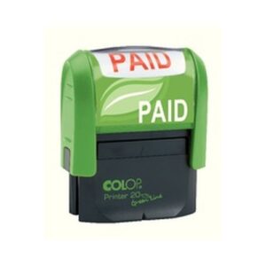 SP9234 | Colop Word Stamp Green Line Paid Red