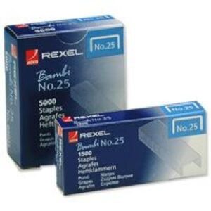 ST1904 | Rexel No 25 Bambi Staples Pack 5000 05025