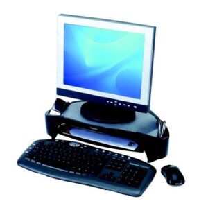 SW9847 | Fellowes Smart Suites TFT Mon Riser Plus LTray 2 Pod 3 21in
