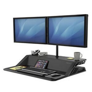 WS9176 | Fellowes Lotus Sit-Stand Workstation Black 0007901