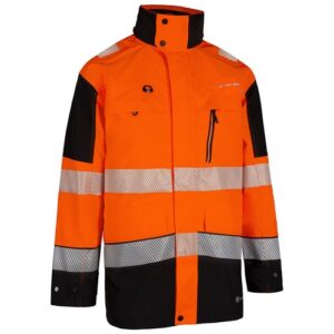 WW1317 | Deltic Hi-Vis Jacket Two-Tone Orange Black 3XL