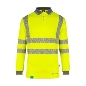 WW2020 | Envirowear Hi-Vis Polo Shirt Long Sleeve Saturn Yellow 4Xl