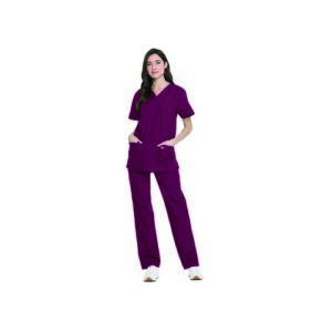 WW2765 | DKP520C Unisex Scrub Set Wine 2XL