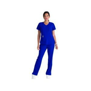 WW2822 | SK101 Female Scrub Top Ga Blue 5XL
