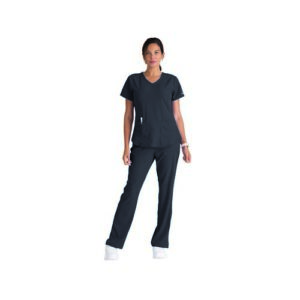 WW2952 | SK101 Female Scrub Top Pewter 5XL