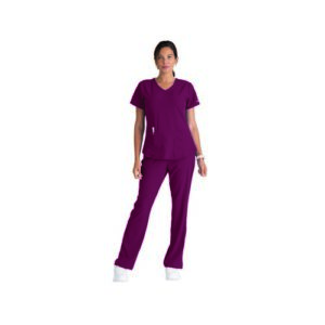 WW2968 | SK101 Female Scrub Top Wine XS