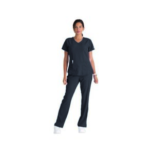 WW2989 | SK101 Female Scrub Top Pewter L